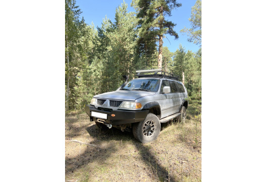 Бампер силовой передний OJ серии "ТУРИЗМ" для Mitsubishi Pajero Sport I 2004-2009