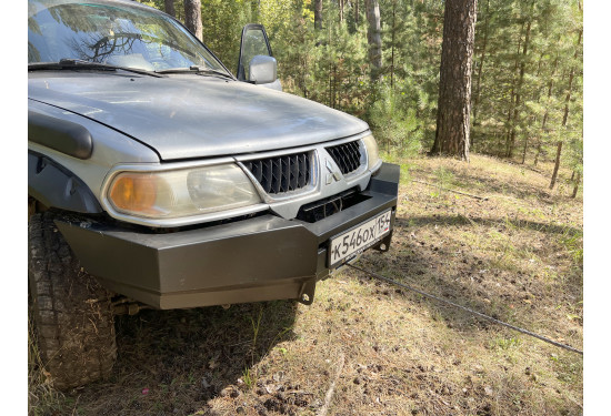 Бампер силовой передний OJ серии "ТУРИЗМ" для Mitsubishi Pajero Sport I 2004-2009