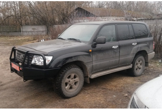 Бампер силовой передний OJ серии "ТУРИЗМ" для Toyota Land Cruiser 105 с кенгурином