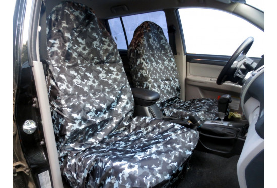Грязезащитные чехлы на весь салон (серый камуфляж)