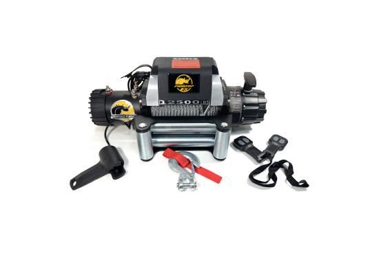 Лебедка электрическая 12V PRO-TOP 12500 lbs / 5670 кг стальной трос