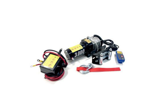 Лебедка электрическая 12V PRO-TOP 3000 lbs / 1361 кг стальной трос