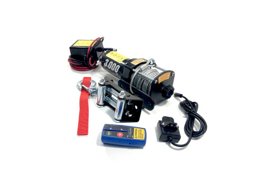 Лебедка электрическая 12V PRO-TOP 3000 lbs / 1361 кг стальной трос