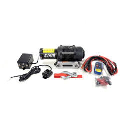 Лебедка электрическая 12V PRO-TOP 4500 lbs / 2040 кг синтетический трос