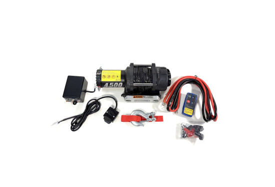 Лебедка электрическая 12V PRO-TOP 4500 lbs / 2040 кг синтетический трос