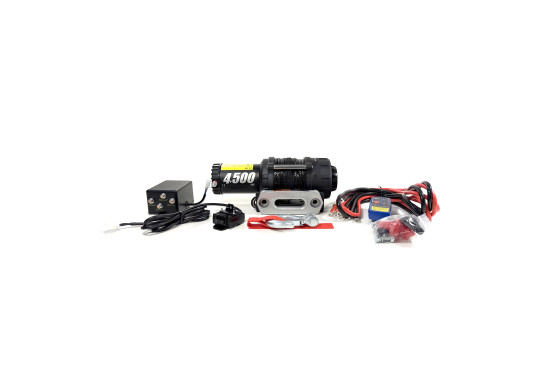 Лебедка электрическая 12V PRO-TOP 4500 lbs / 2040 кг синтетический трос