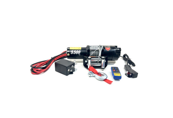 Лебедка электрическая 12V PRO-TOP 5500 lbs / 2495 кг стальной трос