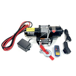 Лебедка электрическая 12V PRO-TOP 5500 lbs / 2495 кг стальной трос