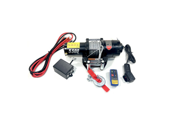 Лебедка электрическая 12V PRO-TOP 5500 lbs / 2495 кг стальной трос