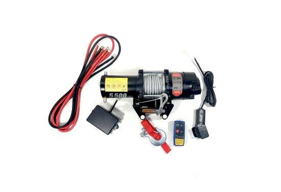 Лебедка электрическая 12V PRO-TOP 5500 lbs / 2495 кг стальной трос