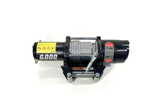 Лебедка электрическая 12V PRO-TOP 6000 lbs / 2722 кг стальной трос