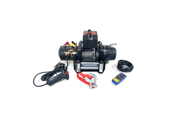 Лебедка электрическая 12V PRO-TOP 8000 lbs / 3630 кг стальной трос