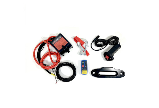 Лебедка электрическая 12V PRO-TOP 8000 lbs / 3630 кг синтетический трос