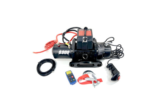 Лебедка электрическая 12V PRO-TOP 8000 lbs / 3630 кг синтетический трос