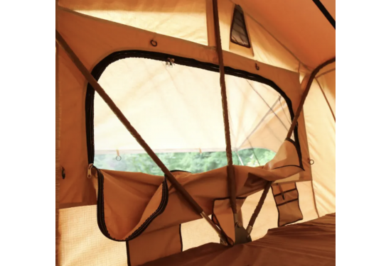Палатка на крышу автомобиля раскладная (183*310*126 см) Алюминиевая рама + Лестница, ткань Оксфорд