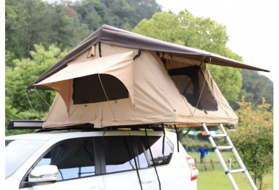 Палатка на крышу автомобиля раскладная (183*310*126 см) Алюминиевая рама + Лестница, ткань Оксфорд