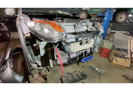 Площадка под лебёдку в штатный бампер Mitsubishi L200 2015-2019