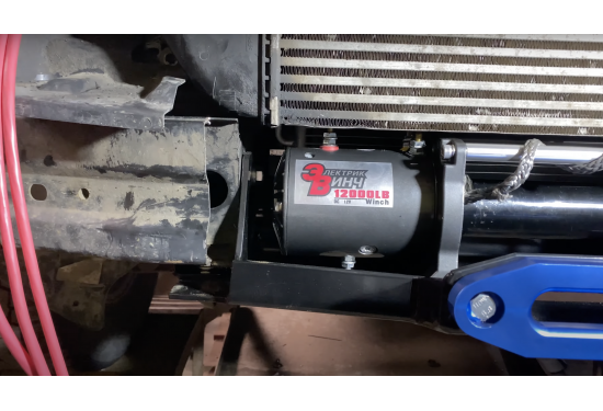 Площадка под лебёдку в штатный бампер Mitsubishi L200 2015-2019