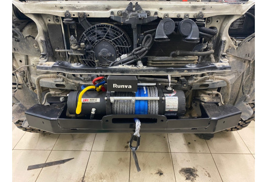 Площадка под лебёдку в штатный бампер Toyota Land Cruiser Prado 120