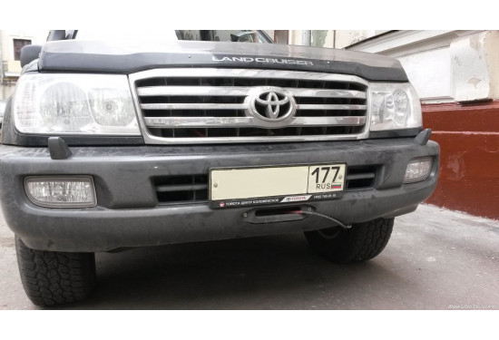 Площадка под лебёдку в штатный бампер Toyota Land Cruiser 100 и Lexus LX470