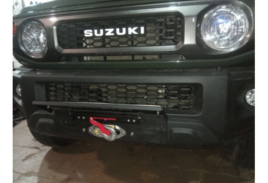 Площадка под лебёдку 6000-8000 lbs в штатный бампер Suzuki Jimny (JB74) 2019+