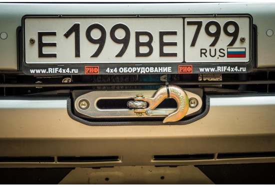 Площадка под лебёдку в штатный бампер Toyota Land Cruiser Prado 150 2017-2023