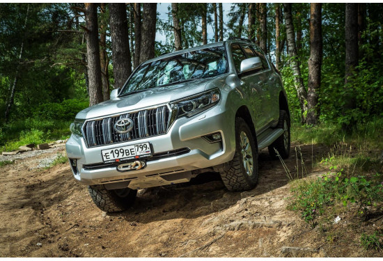 Площадка под лебёдку в штатный бампер Toyota Land Cruiser Prado 150 2017-2023