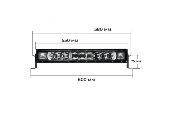 Светодиодная балка RIGID с RGB подсветкой 94W Комбинированный свет (арт.: 220043)