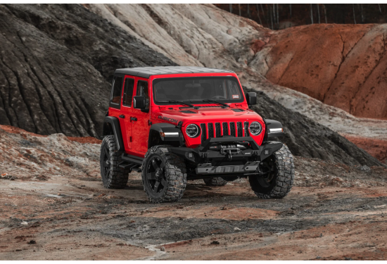 Бампер силовой передний алюминиевый Rival для Jeep Wrangler JK 2006-2018