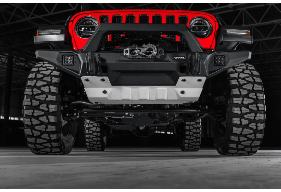 Бампер силовой передний алюминиевый Rival для Jeep Wrangler JK 2006-2018