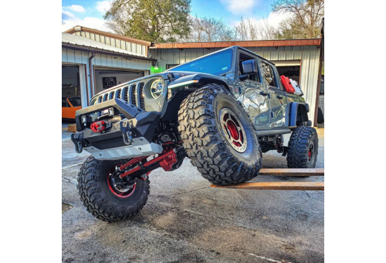 Бампер силовой передний алюминиевый Rival для Jeep Wrangler JK 2006-2018