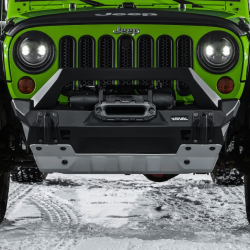 Бампер силовой передний алюминиевый Rival для Jeep Wrangler JK 2006-2018