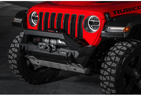 Бампер силовой передний алюминиевый Rival для Jeep Wrangler JK 2006-2018