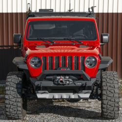 Бампер силовой передний алюминиевый Rival для Jeep Wrangler JL 2017+ и Jeep Gladiator JT 2018+