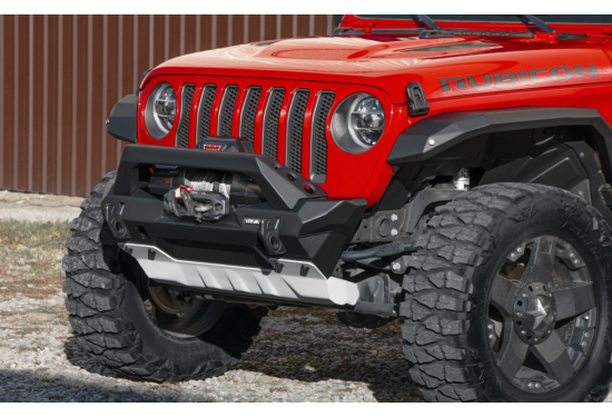 Бампер силовой передний алюминиевый Rival для Jeep Wrangler JL 2017+ и Jeep Gladiator JT 2018+