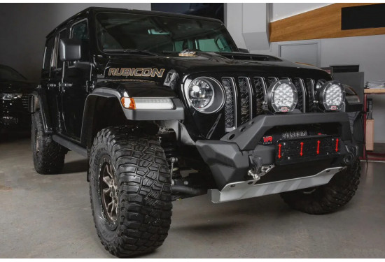 Бампер силовой передний алюминиевый Rival для Jeep Wrangler JL 2017+ и Jeep Gladiator JT 2018+