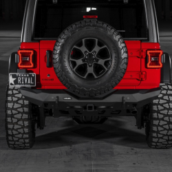 Бампер силовой задний алюминиевый Rival для Jeep Wrangler JL 2017+