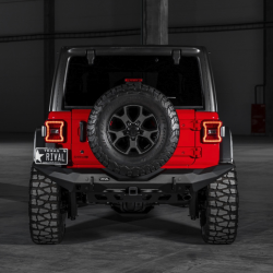 Бампер силовой задний алюминиевый Rival для Jeep Wrangler JL 2017+