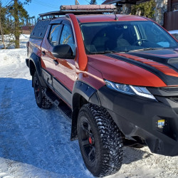 Бампер силовой передний алюминиевый Rival для Mitsubishi L200 2018-2022