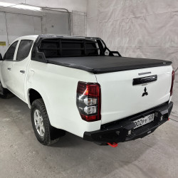 Бампер силовой задний алюминиевый Rival для Mitsubishi L200 2018-2022