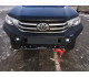 Бампер силовой передний алюминиевый Rival для Toyota Hilux 2015-2020