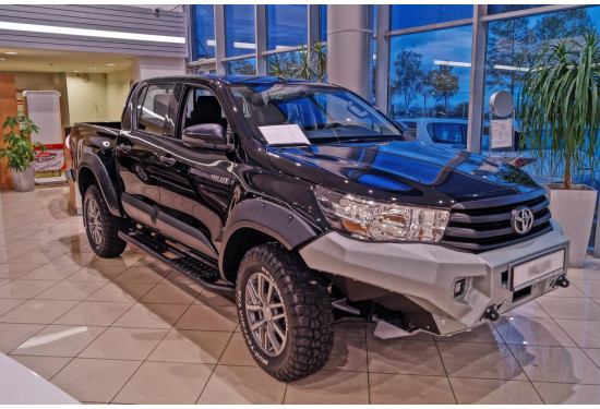Бампер силовой передний алюминиевый Rival для Toyota Hilux 2015-2020