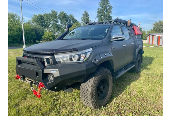 Бампер силовой передний алюминиевый Rival для Toyota Hilux 2015-2020