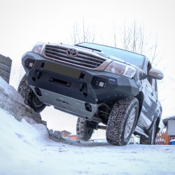 Бампер силовой передний алюминиевый Rival для Toyota Hilux 2011-2015