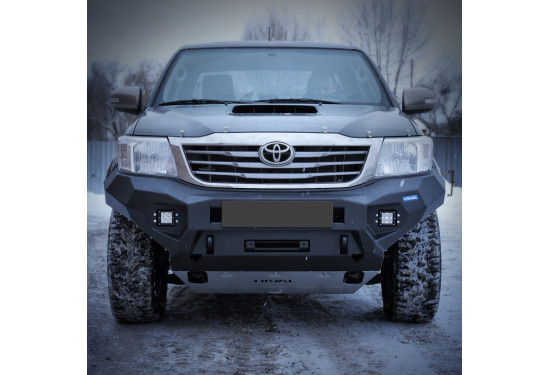 Бампер силовой передний алюминиевый Rival для Toyota Hilux 2011-2015