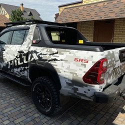 Бампер силовой задний алюминиевый Rival для Toyota Hilux 2015+