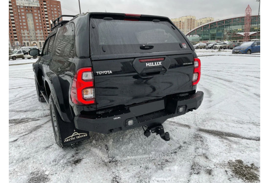 Бампер силовой задний алюминиевый Rival для Toyota Hilux 2015+