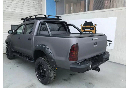 Бампер силовой задний алюминиевый Rival для Toyota Hilux 2011-2015