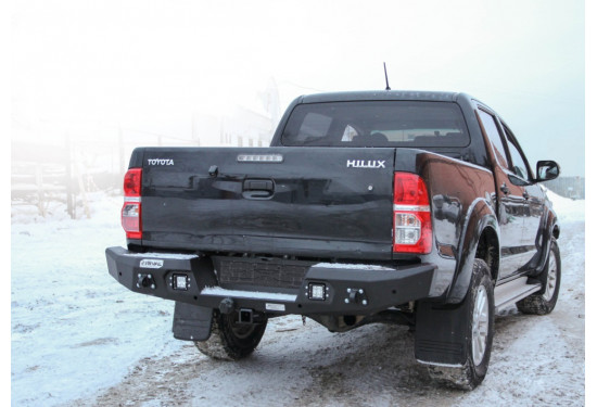 Бампер силовой задний алюминиевый Rival для Toyota Hilux 2011-2015