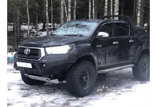 Бампер силовой передний алюминиевый Rival для Toyota Hilux Exclusive 2018-2020